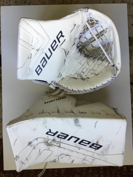 Bauer NXG Pro Goalie Glove & Blocker Set - All white