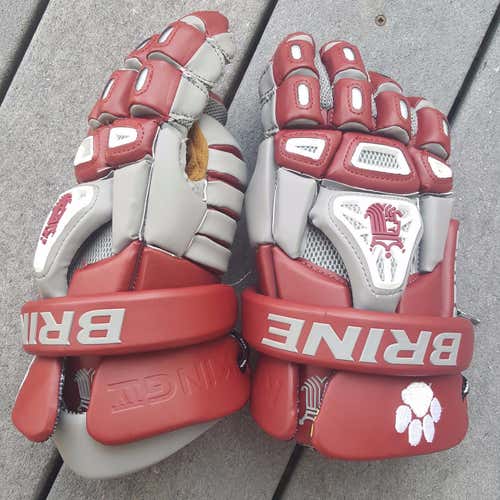 Brine King IV Gloves 13" Maroon Grey White