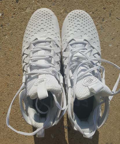 Nike Huarache 5 Lacrosse Cleat White/Silver