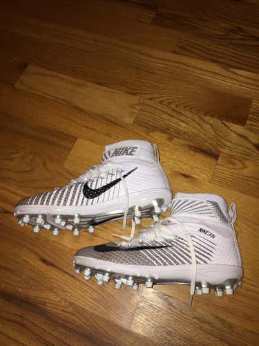 New White Nike Lunar Beast Elite TD cleats. Size 11.5