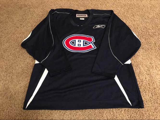 XL Reebok Montreal Canadiens Navy Blue Practice Jersey