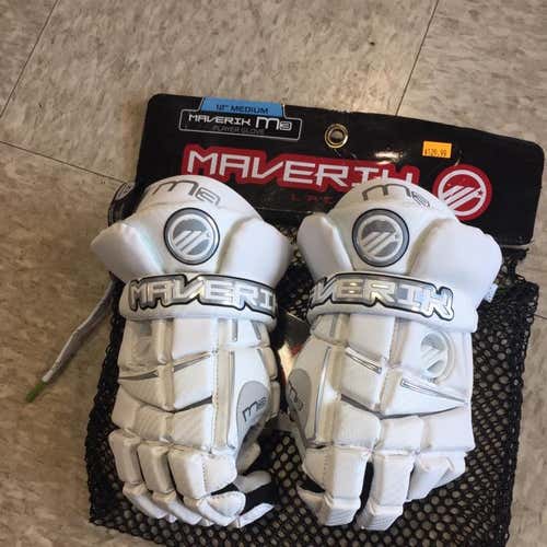 Maverik M3 Gloves - White - Medium 12"