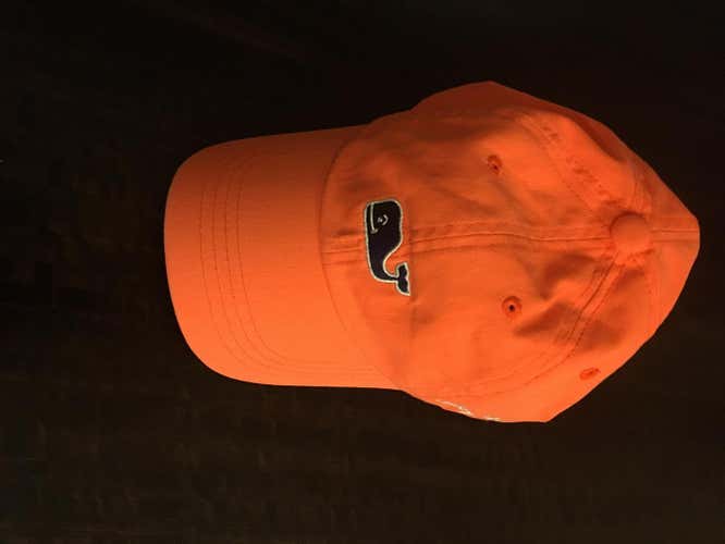 Neon Orange Vineyard Vines Hat adjustable back