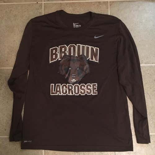 Brown Lacrosse Nike Dri Fit Long Sleeve
