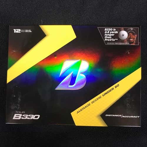 NEW - Bridgestone Tour B330 "B" Mark Dozen White Golf Balls - Original Packaging