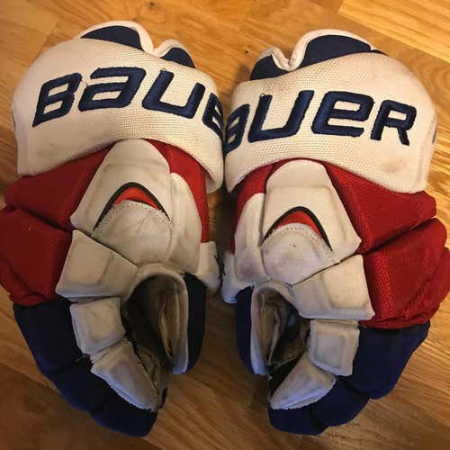 NYR Dominic Moore Bauer Vapor APX Pro Stock Gloves
