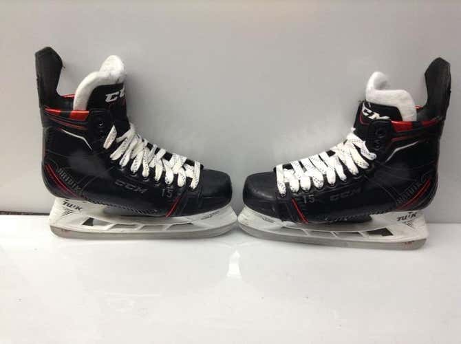CCM JETSPEED CUSTOM PRO STOCK ICE HOCKEY SKATES 9.5 D USED CUSTOM HRIVIK NEW YORK RANGERS NHL