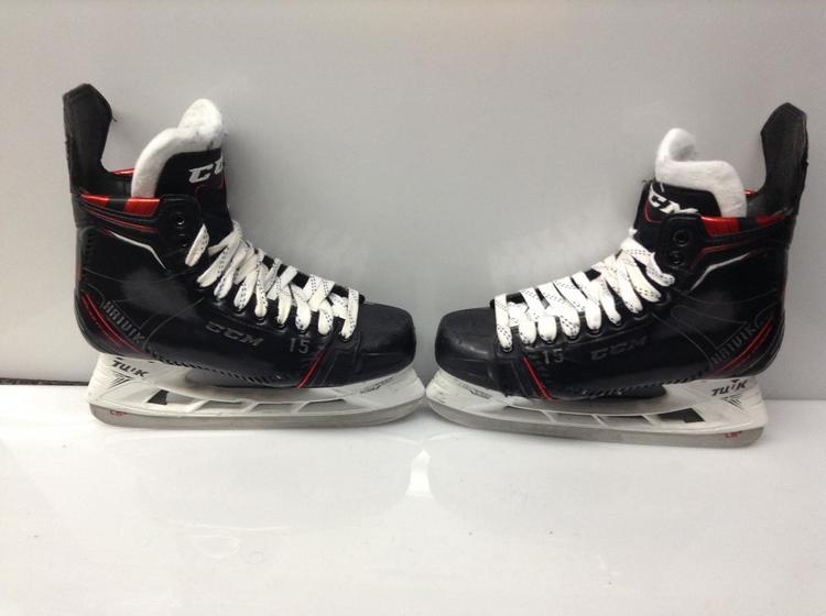 CCM JETSPEED CUSTOM PRO STOCK ICE HOCKEY SKATES 9.5 D USED CUSTOM HRIVIK NEW YORK RANGERS NHL