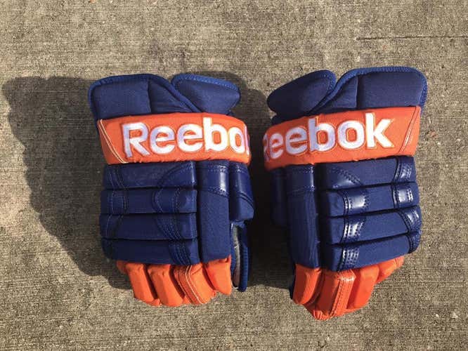 Reebok 852 14" Pro Stock Hockey Gloves Oilers 2303
