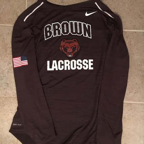 Brown Lacrosse Nike Dri Fit Long Sleeve XL