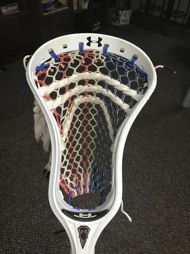 Lightly used UA command low with LE red white blue hero 2 mesh