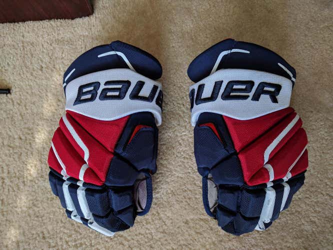 Washington Capitals - Daniel Winnik Game Used - Bauer APX2 Gloves - 14"