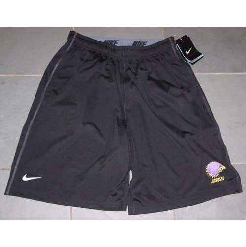 NWT Nike Fly Dri Fit Iroquois Nationals Lacrosse Shorts MEDIUM Black w pockets
