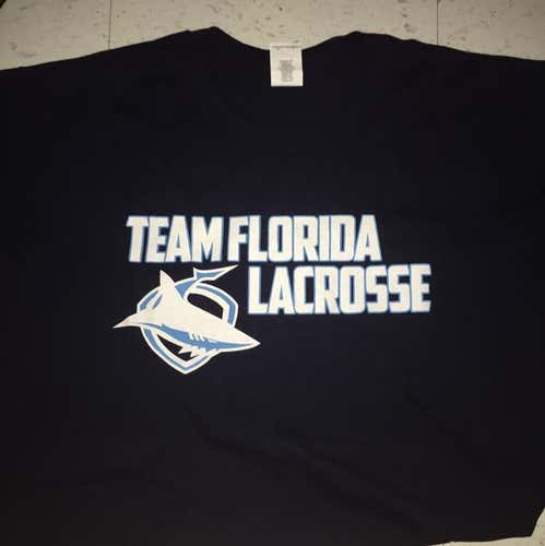Navy Blue Team Florida Lacrosse T SHIRT