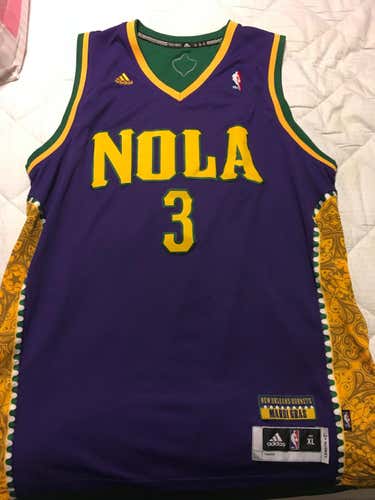 NEW ORLEANS HORNETS "NOLA" Chris Paul Mardi Gras Jersey