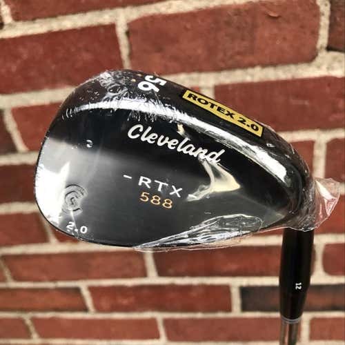 NEW - Cleveland RTX 588 Rotex 2.0 56/12 Black Satin Wedge - Right Handed