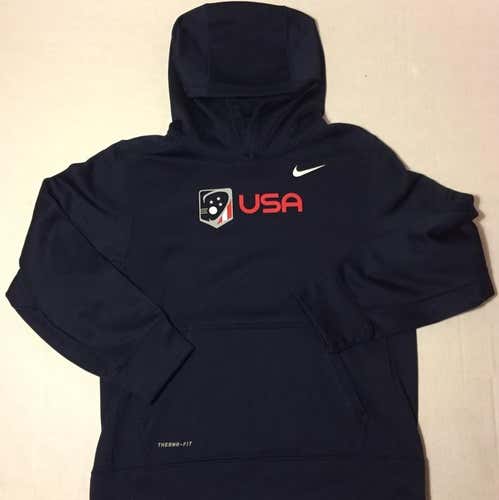 Nike USA Lacrosse Boys Hoodie Sweatshirt Sz Youth Large