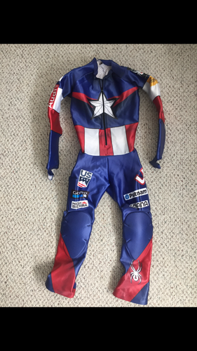 Large US Ski Team Marvel Speed Suit Very Fast