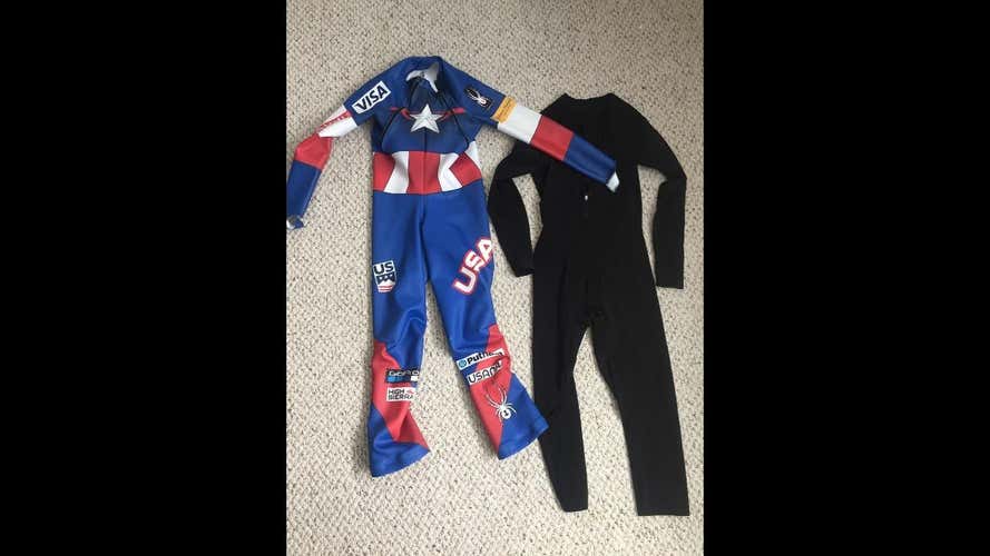 Very Very Fast Large US Ski Team Speed Suit with Speed Liner Very Rare