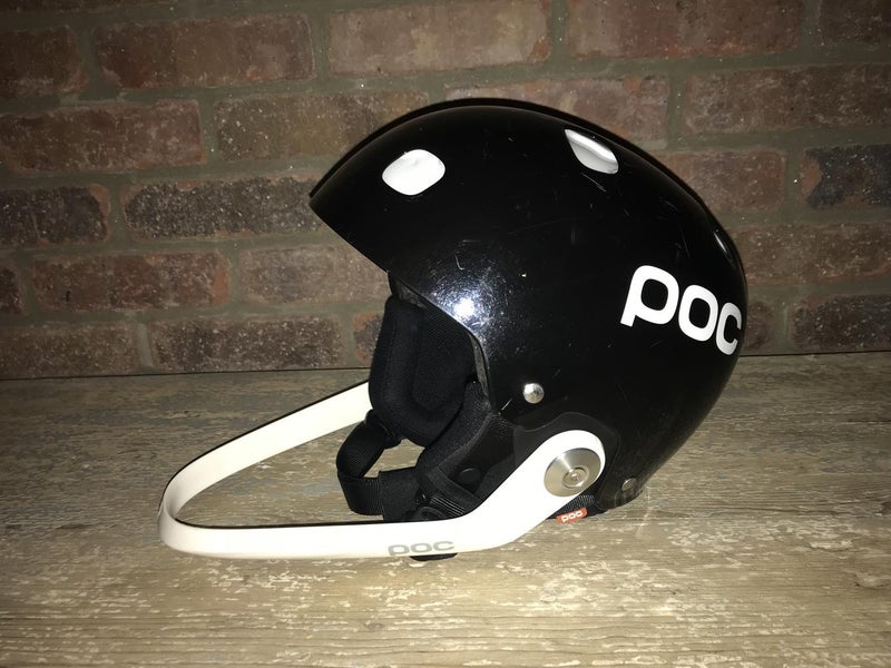 FIS legal POC black sinuse SL helmet w/ chin bar