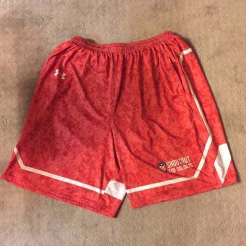Shootout for soldiers red shorts