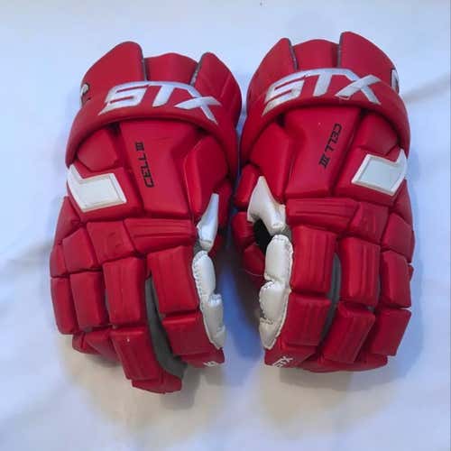 Used STX CELL III CORNELL LACROSSE GLOVES