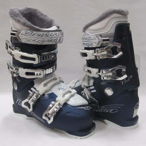 WOMEN'S NORDICA NXT N5 WIDE SKI BOOTS (BLUE/WHITE) MONDO-25.5 US-8.5
