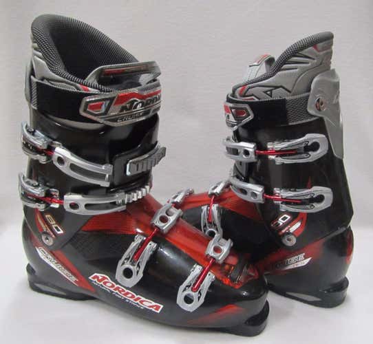 MEN’S NORDICA CRUISE 80 SKI BOOTS (RED/BLACK) MONDO-31.5 US-13.5
