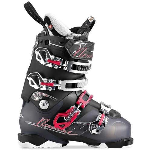 WOMEN'S NORDICA BELLE 85 DOWNHILL SKI BOOTS (BLACK/BLACK) SIZE US 5.5 MONDO 22.5
