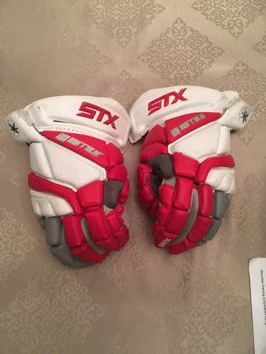 Team Issued Custom Ohio State Lacrosse Gloves Like New Excellent Condition