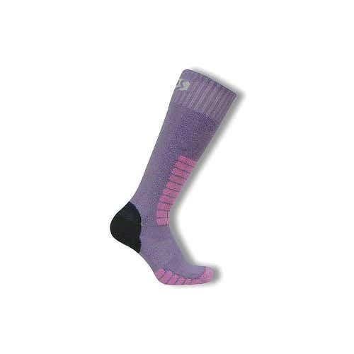 KIDS GIRLS JR SKI SNOWBOARD WINTER SUPREME SOCKS LILAC XS (2-4)