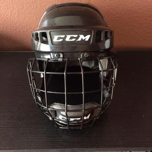 CCM Fitlite Pro Stock SIZE SM/MD BLK HOCKEY HELMET WORN ONCE !!!