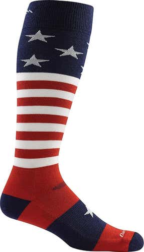 MEN'S DARN TOUGH VERMONT “VERTICAL” SOCKS (SMALL 5.5-7.5) (US FLAG)