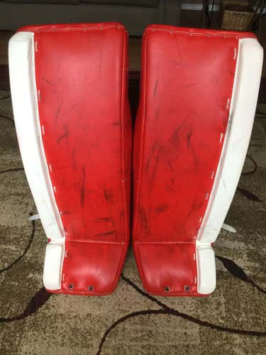 33+2 Factory Mad Pro Goalie Pads - Red & White
