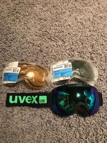 New UVEX 2000 Goggles. 2 Extra Lenses