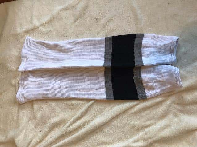 CCM White + Black Knit Socks
