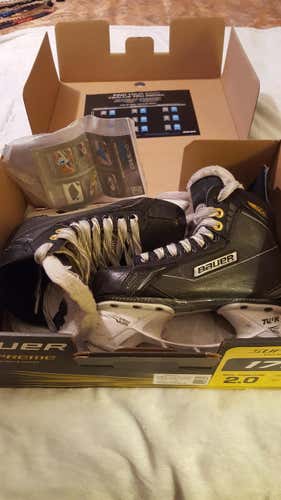 BAUER SUPREME 170 SIZE 2 JUNIOR ICE HOCKEY SKATES
