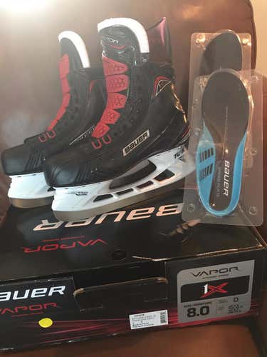 2017 Bauer Vapor 1x Skates -- 8D LIKE NEW