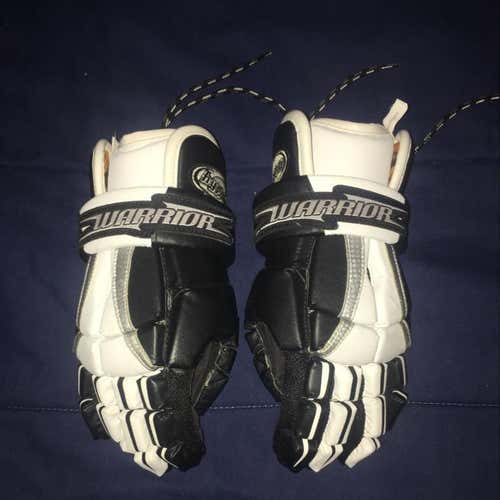 Warrior 10” Hypno White/Black Lacrosse Gloves