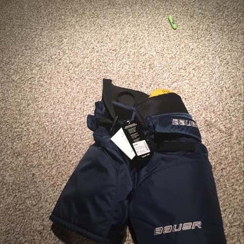 New Bauer Supreme Total One MX3 Pants Junior Small - Navy