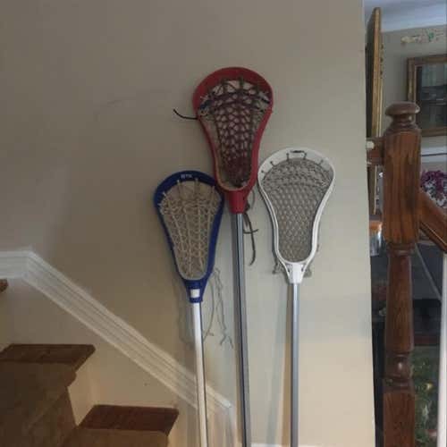 3 Lacrosse Sticks Older