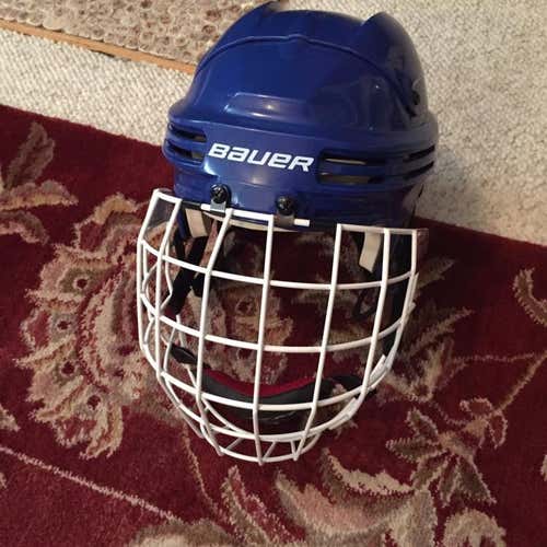 Bauer 4500 Helmet Size Large With CCM Large White Cage