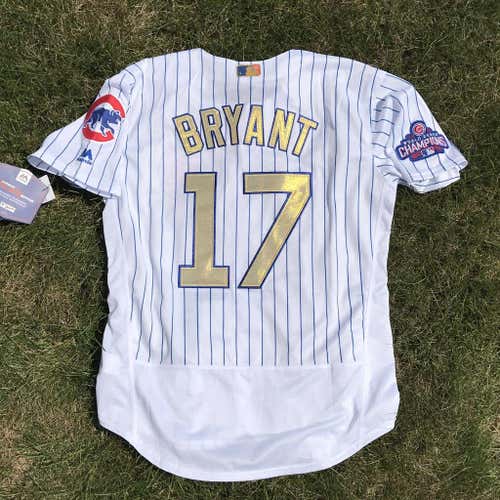 GOLD Kris Bryant Stitched Jersey Size Large