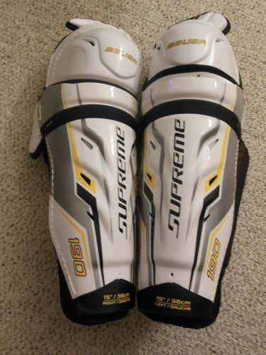 Bauer Supreme 190 shin guards 15 inches used great condition