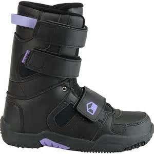 New Liquid Mini Cirrus girls snowboard boots size 6 girls black and purple