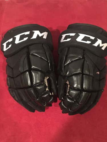 Used Pro Stock CCM 4-Roll Gloves / 14" / Black