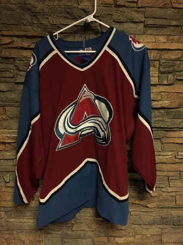 Vintage Colorado Avalanche Starter Jersey Adult Large
