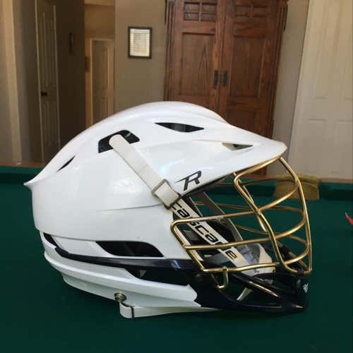 Cascade R Helmet White W Gold Face mask