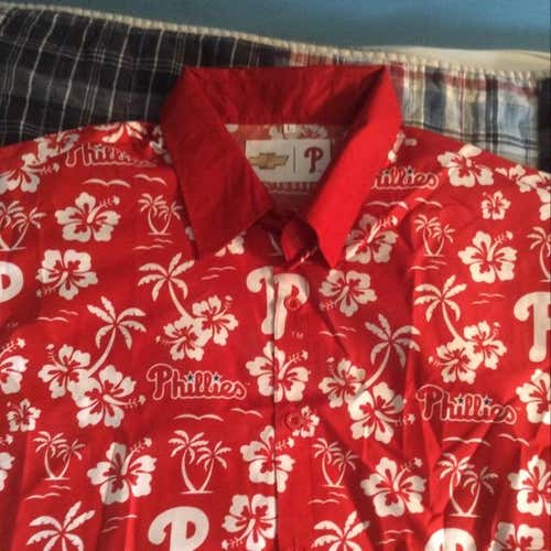 Phillies Hawaiian T Shirt Men's Large