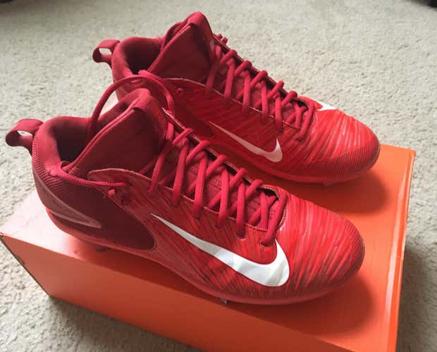 Nike Trout 3 Pro metal (Red) baseball cleats with box